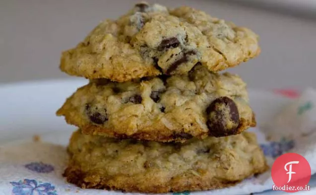 Biscotti di farina d'avena con gocce di cioccolato fondente