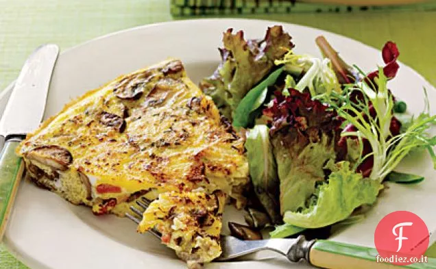 Frittata di funghi e pancetta