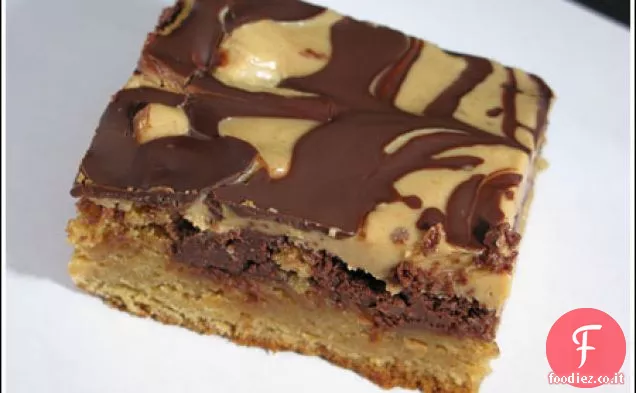 Brownies al burro di arachidi marmorizzati