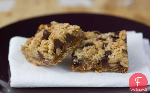 Caramello riempito farina d'avena noce Bar