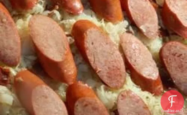 Spaetzle, crauti e salsiccia Casseruola