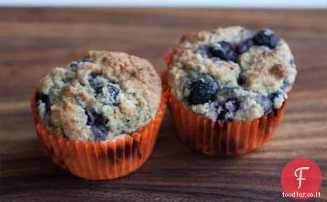 Mezza dozzina di muffin ai mirtilli integrali