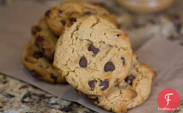 Biscotti di farro al burro di arachidi con gocce di cioccolato-Vegan e facile!