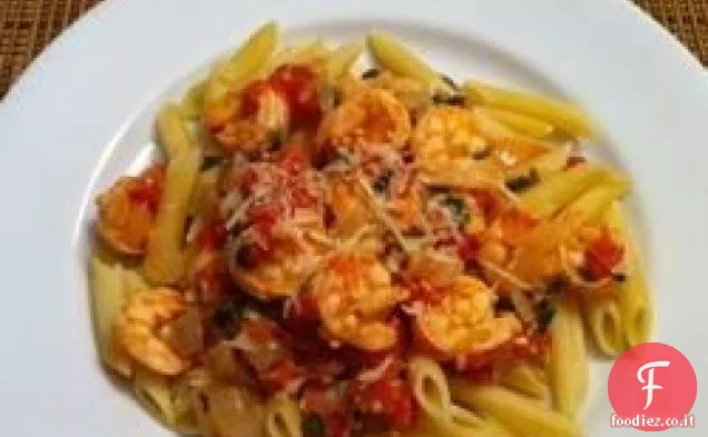 Scampi piccanti di gamberi e Pomodori