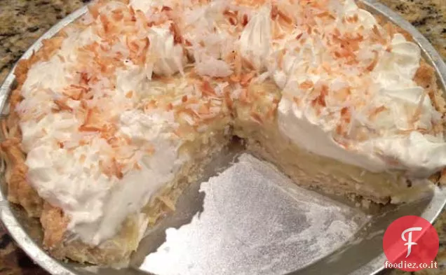 Torta di crema di cocco con latte di cocco