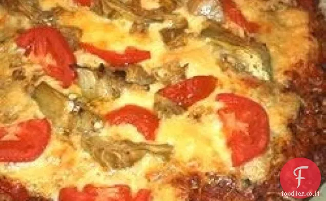 Pizza all'aglio e carciofi