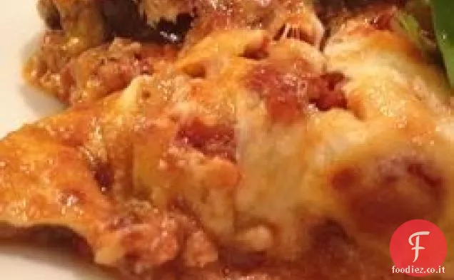 Lasagne di melanzane e formaggio di capra
