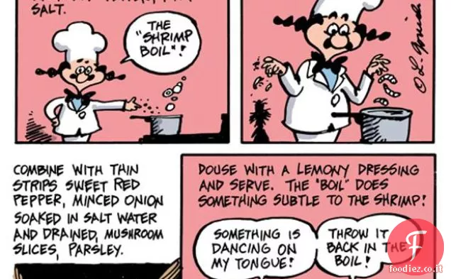 La cucina dei cartoni animati: insalata di gamberetti