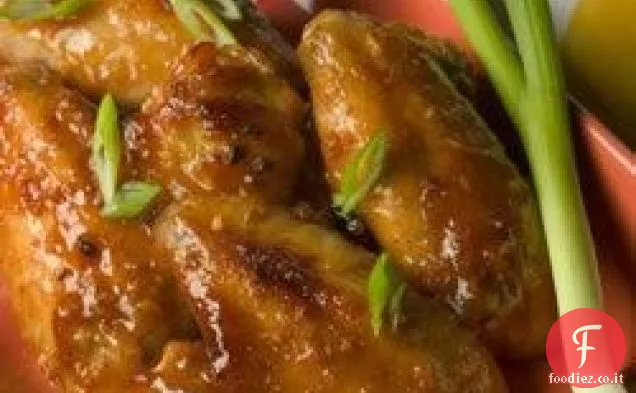 Ali di pollo glassate allo zenzero