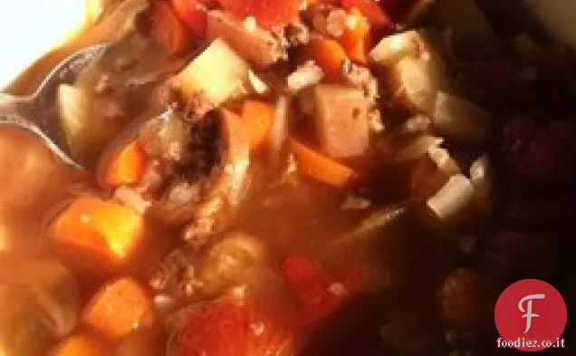 Zuppa di riso hamburger