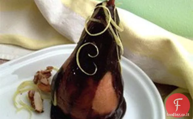 Pere in salsa di cioccolato