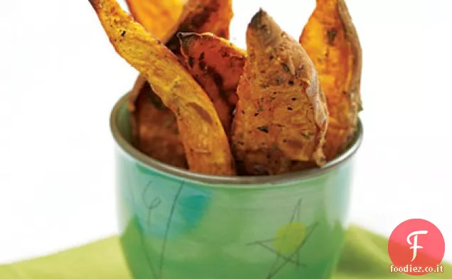 Cunei di patate dolci al forno