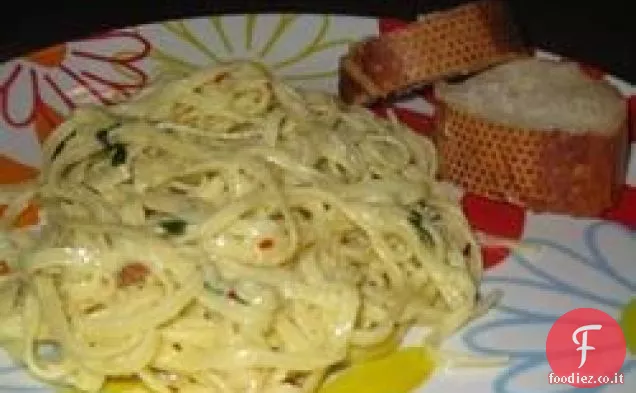 Linguine cremose per due