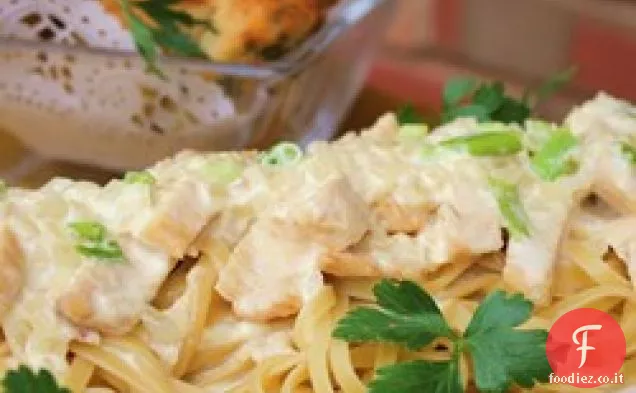 Pollo cremoso su Linguine