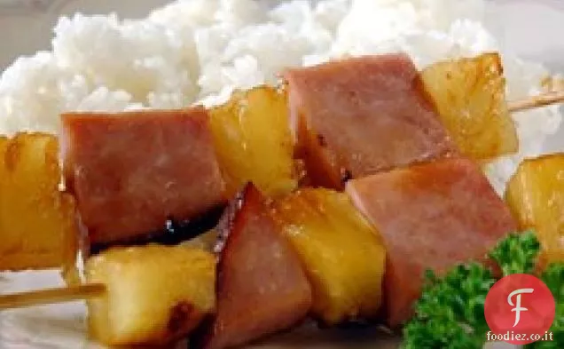 Prosciutto e ananas Kabobs