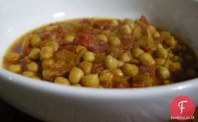 Chana Masala arrostito al fuoco