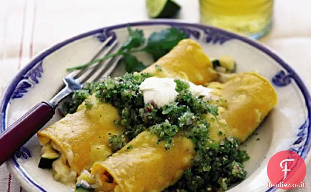 Enchiladas di pollo con salsa verde