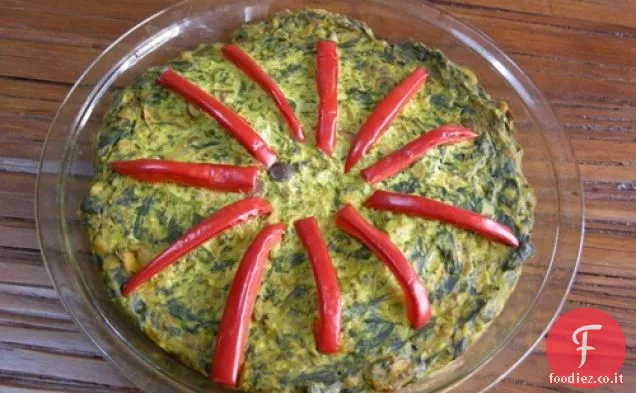 Quiche di spinaci e funghi