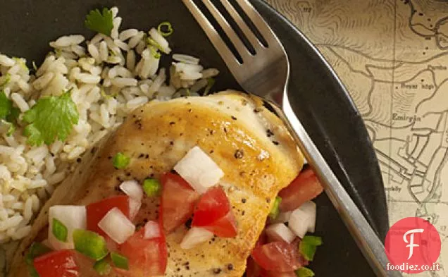 Petti di pollo saltati con Pico de Gallo