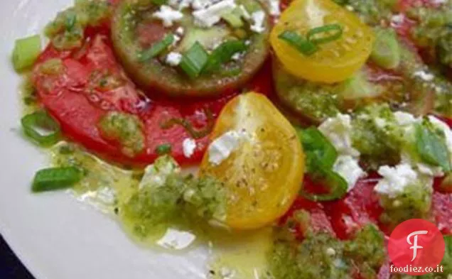Insalata di Pomodori con Salsa Verde Vinaigrette