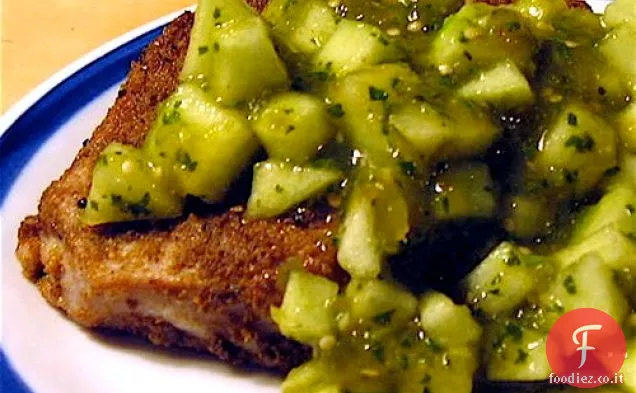 Healthy & Delicious: braciole di maiale con Tomatillo e salsa di mele verdi
