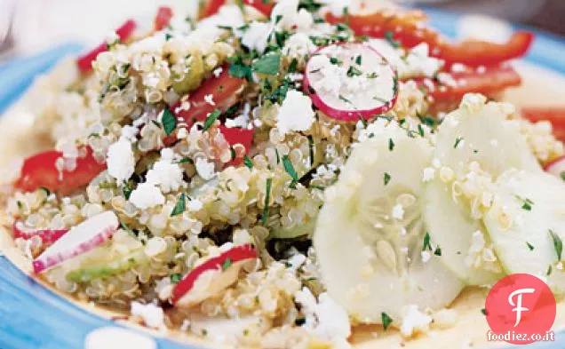 Insalata di Quinoa con verdure e Vinaigrette al Tomatillo