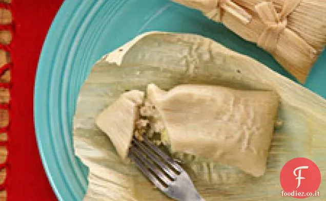Tamales di pollo e salsa verde