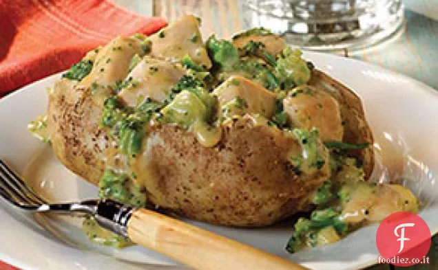 Pollo cremoso Broccoli Patate ripiene