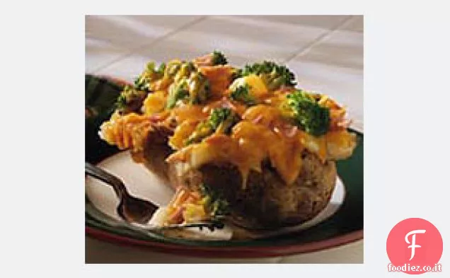 Patate ripiene di prosciutto e formaggio