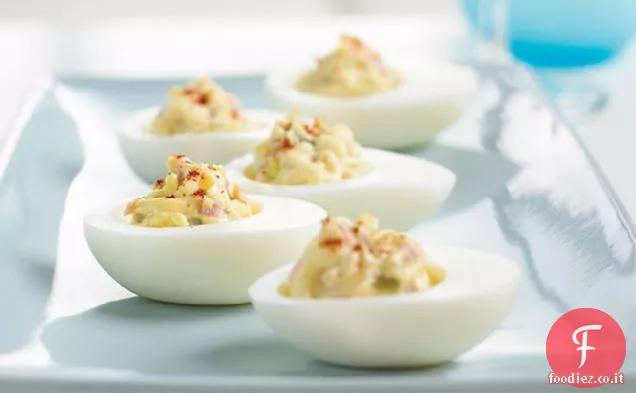 Facile Deviled Uova e prosciutto