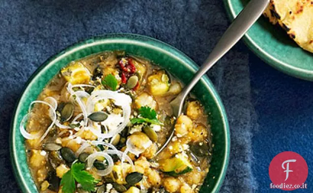 Semi di zucca cremoso e Posole Cile verde