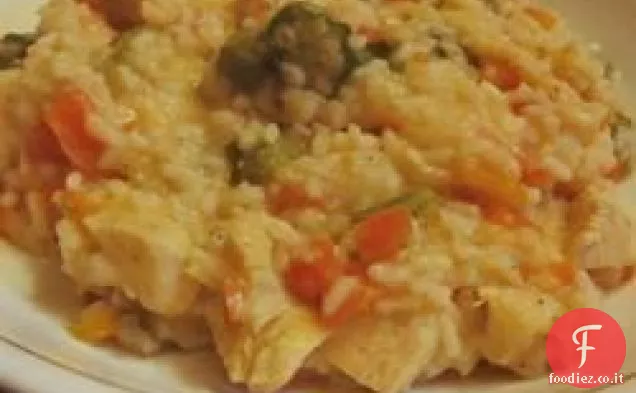 Pollo al forno e gombo