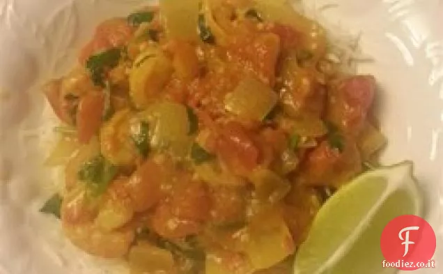 Curry di gamberi indiani