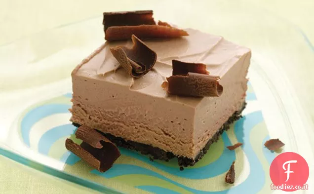 Quadrati di mousse al cioccolato surgelati
