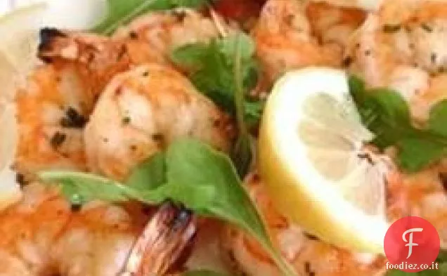 Antipasto agliato Scampi di gamberi