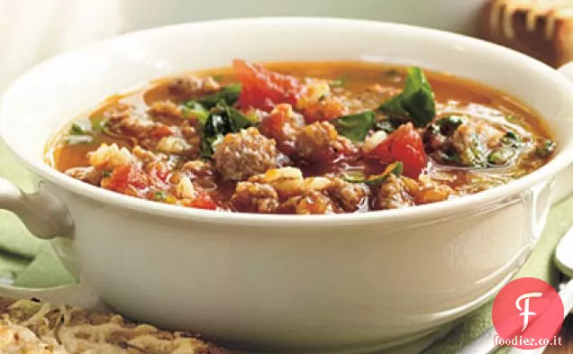 Zuppa di salsiccia e orzo