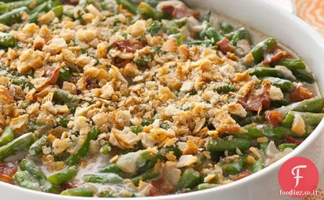 Casseruola di fagioli verdi affumicati