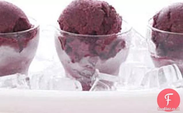 Sorbetto congelato al limone e Mirtillo