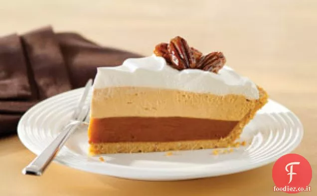 Torta di spezie di zucca a triplo strato