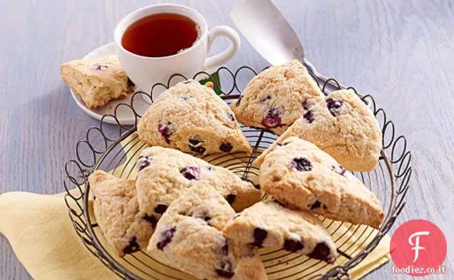 Focaccine al cioccolato bianco al mirtillo