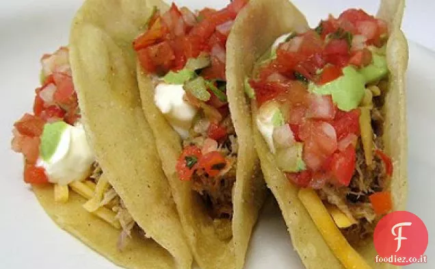 Tacos di maiale all'ananas e Cile verde