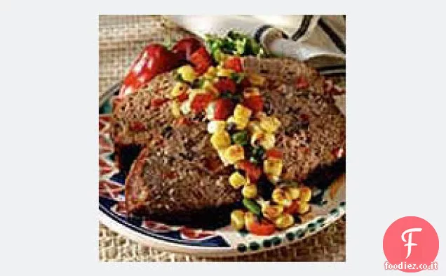 Polpettone piccante con salsa di olive