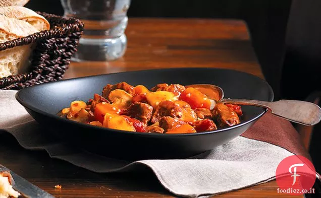 Stufato di manzo vegetale invernale