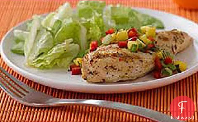 Pollo alla griglia del sud-ovest con salsa di mango
