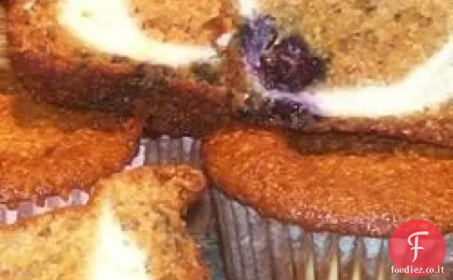 Muffin al formaggio alla crema di mirtilli