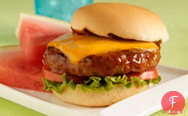 Burger di cheddar di Chipotle sfrigolante