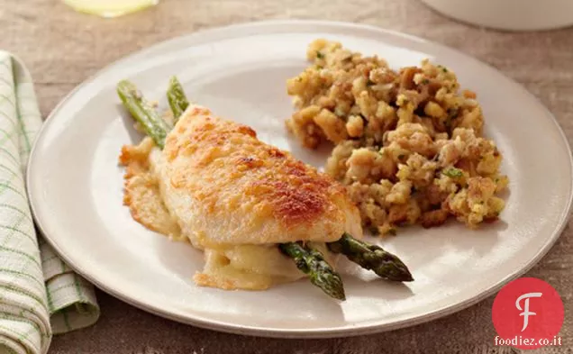 Pollo ripieno in crosta di parmigiano