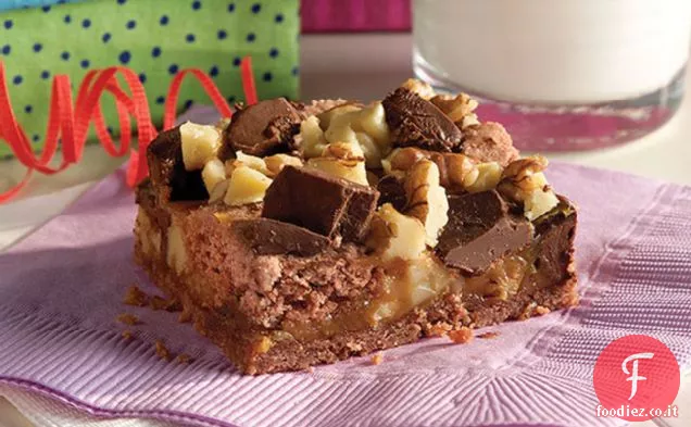Barrette preferite di cioccolato e caramello