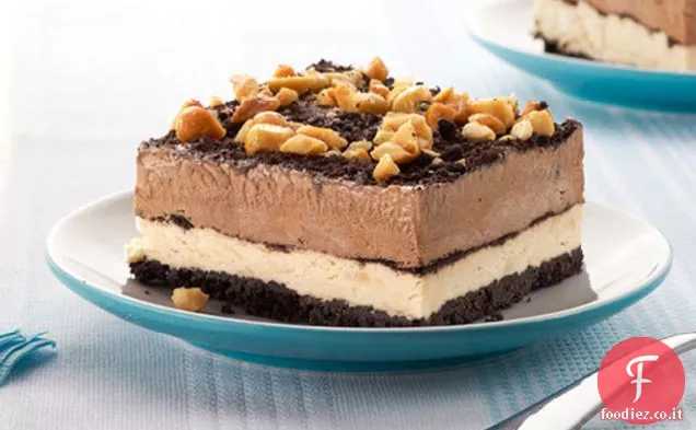 Quadrati di torta al fango di arachidi e cioccolato
