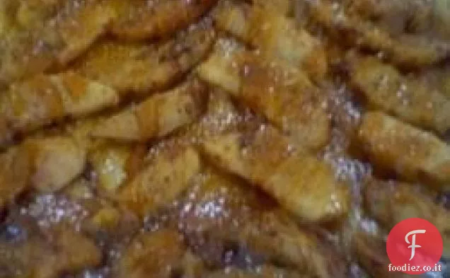 Dessert al caramello con biscotti di mele
